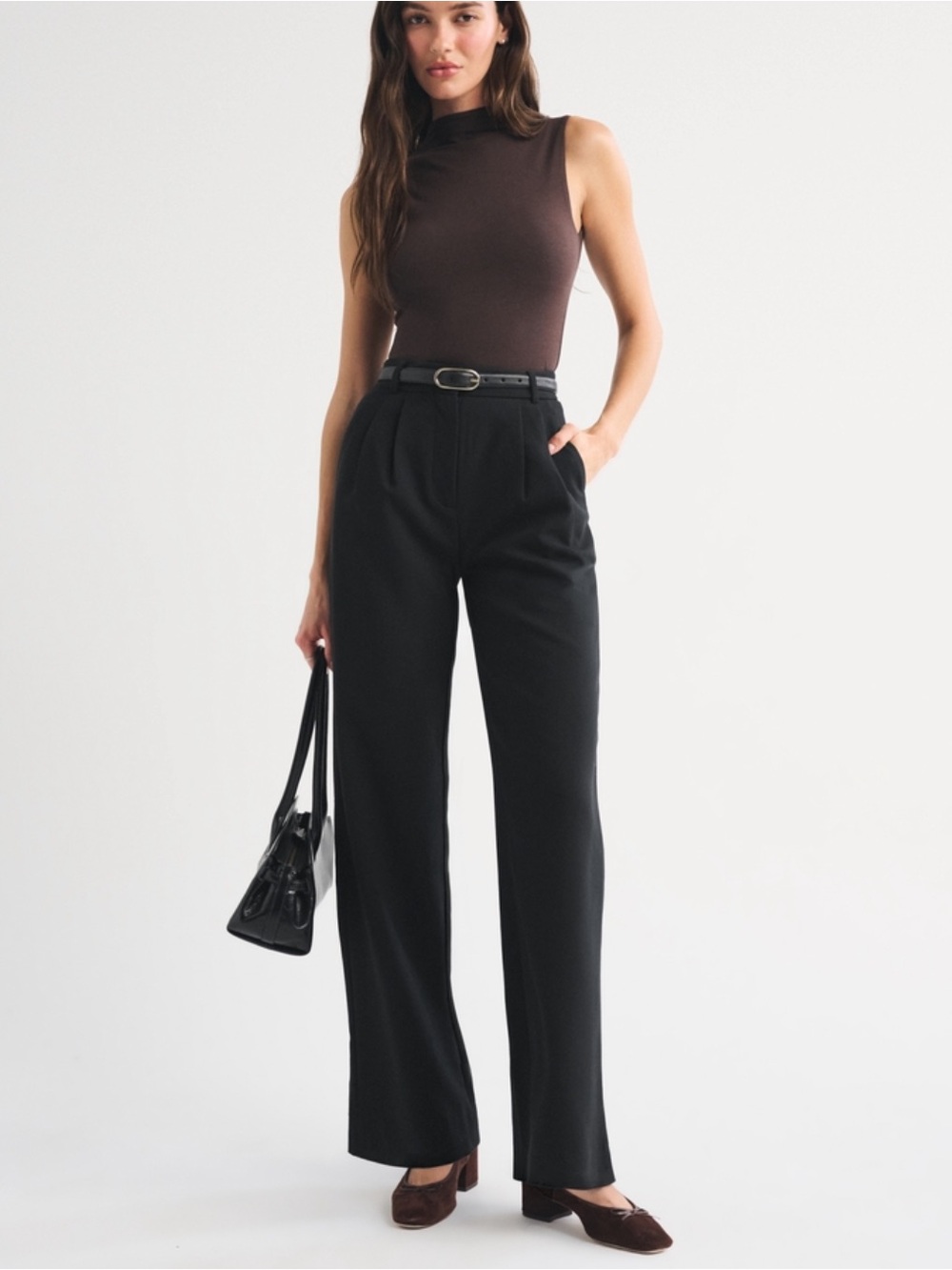 Abercrombie & Fitch Sloane Tailored Wide-Leg Pant